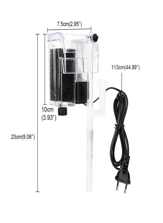 VAYINATO BLH-301 Transparent Nano Hang On Back Filter with Skimmer | Power : 3W | Flow Rate : 180L/Hr - Image 4